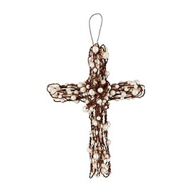 Mud Pie Beaded Wire Crosses, Brown