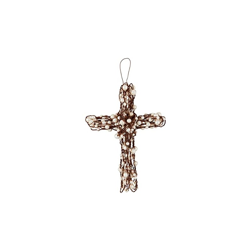 Mud Pie Beaded Wire Crosses, Brown