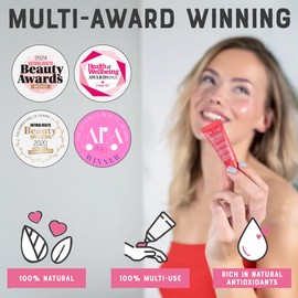 Dr. Lipp Superfood Lip Tint Red Redish 8ml – 4-in-ONE Ultra Moisturising Tinted Lip Balm, Lip Gloss, Cheek Blush & Glossy Eyeshadow – 100% Natural – Fragrance & Cruelty Free