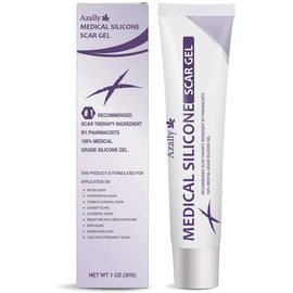 AZALLY Advanced Scar Gel - Scar Diminishing Serum - Reduces The Appearance of Old & New Scars - Best Scar Treatment for Repair Scars from Burns Cuts Acne Spots Stretch Marks