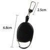 CHROME CRANE Men's Wire Telescopic Key Ring Charm Keychain Black