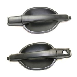 For Mitsubishi Endeavor 2004-2011 Exterior Door Handle Driver and Passenger Side | Pair | Front | Textured Black | With Key Hole | Plastic | All Submodels | MI1310117, MI1311117 | MR987491, MR987492