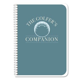 BookFactory ''The Golfer's Companion'' Notebook/Golf Score Tracking Log Book/Score Keeping Journal - 100 Pages, 5'' x 7'', Wire-O (JOU-100-57CW-PP(Golf))