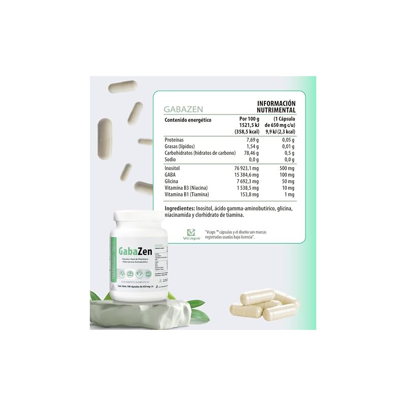 Kit Tri 100 Cápsulas Triptófano Gabazen Gaba Inositol Vitaminas Suplementos
