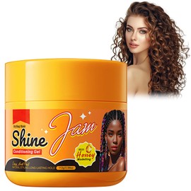Shine 'n Jam Conditioning Gel, 113 g Smoothing Cream Gel Hair Shine Wax Quick Drying Hair Styling Cream Shine N Jam Gel For Braids, Great For Taming Fringe, Ponytails, Hair Care Gel