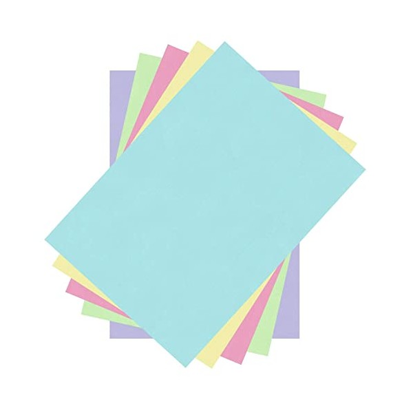 Quality A4 Pastel Colour Coloured Paper 80gsm (210mm x 297mm) Copier Printer Folding Craft Cardmaking Sheet Page Ream (Pack of 100 Sheets)