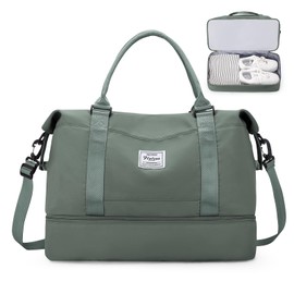 Easyjet Women's Travel Bag, Hand Luggage Bag, Sports Bag, Weekender Bag, Swimming Bag, Waterproof Travel Bag, Duffle Bag, Fitness Bag, Training Bag, Hospital Bag with Shoe Compartment, J2 Green