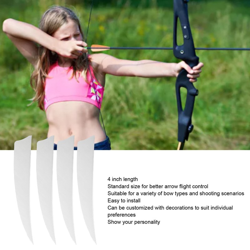 20pcs Feather Fletching High Speed Stable Flight Archery Arrows for