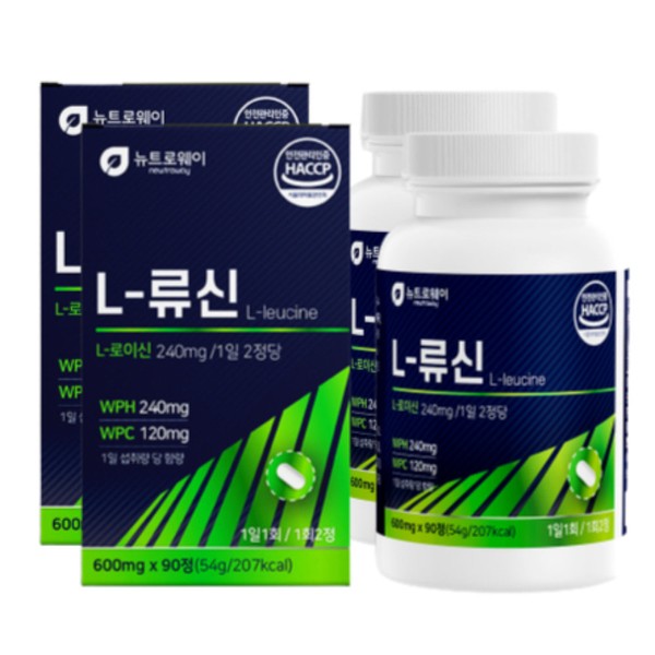 2 boxes Mind Health Hacsup certified Neutroway L-leucine 600mg 90