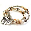 ChubbyChicoCharms Drama Queen Microcrystalline Quartz Wrap Agate Stone Bracelet in