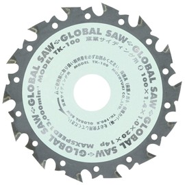 Motoyuki Global Saw TK-100 Carbide for Ceramics Siding 3.9 x 0.06 x 0.8 inches (100 x 1.4 x 20 mm), 14P