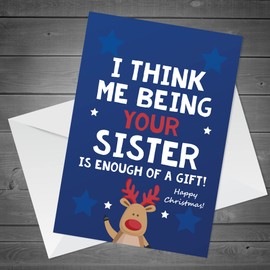 Funny Christmas Card For Brother From Sister Rude Card For Him Joke Card
