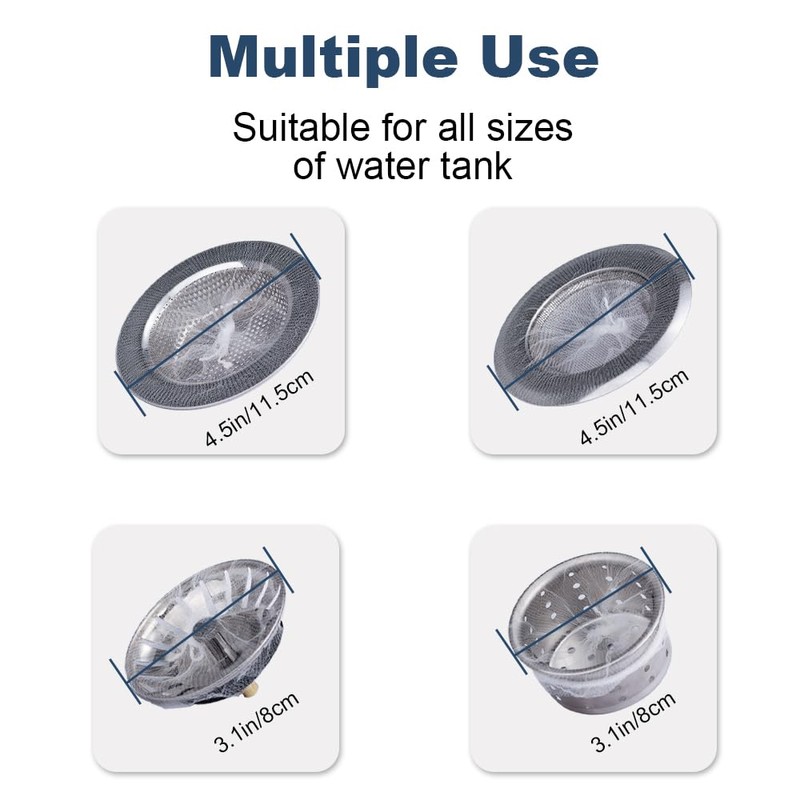 250 PCS Kitchen Disposable Mesh Sink Strainer Bag and PP