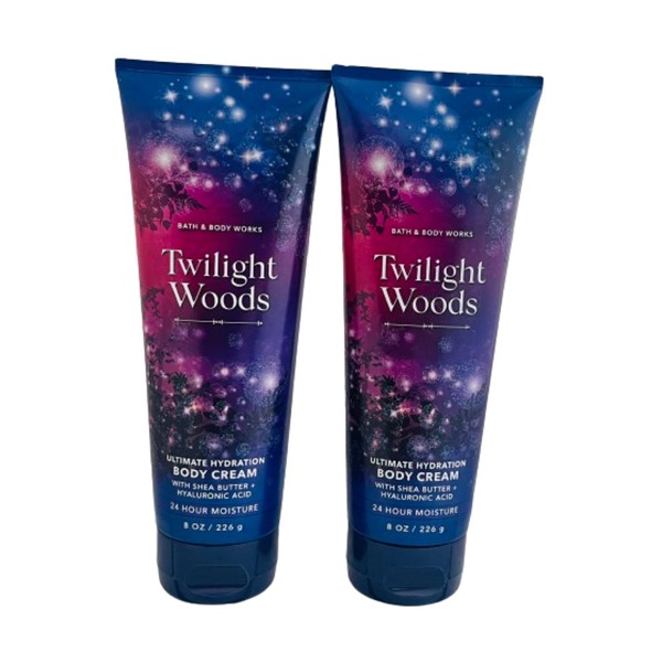 Bath and Body Works Twilight Woods 2 Pack Ultra Shea Body Cream 8 Oz. (Twilight Woods)