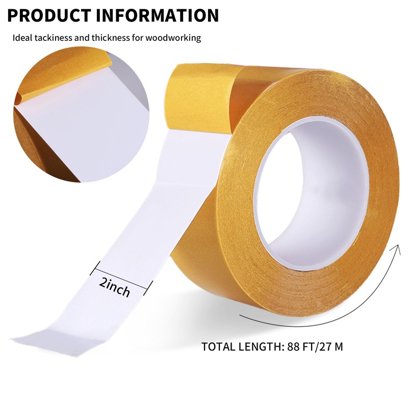 Kwtpsg Double Sided Woodworking Tape - 2 Inch x 88