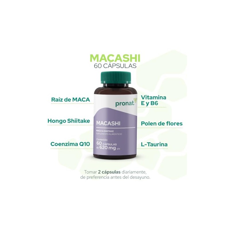 Pronat | Macashi Maca & Shiitake (60 cápsulas)