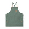 sourcing map Canvas Chef Aprons 75x68cm Adjustable Strap Waterproof Cross