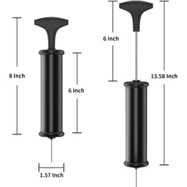 Ball Pump,Sports Ball Pump with 5 Needles, Nozzle,Extension Hose,Carry Bag,Push & Pull Inflator System,Perfect for Volleyball,Basketball,Football,Soccer,Swim Inflatables,Water Polo,Black