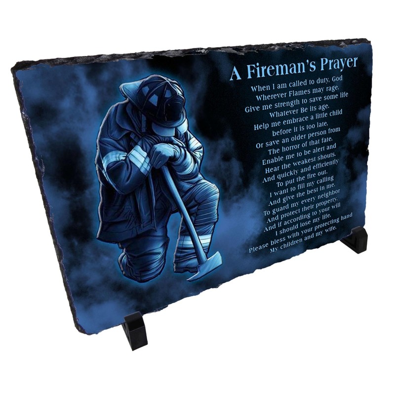 Redeye Laserworks Firemans Prayer - Stone Memorial from