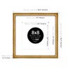 8x8 Gold Ornate Photo Frame With White Mat For 6x6