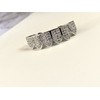 18K White Gold Plated CZ Cluster Custom Slugs Top Bottom