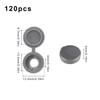 120Pcs Grey Screw Caps Hinged Plastic Screw Cover Caps for