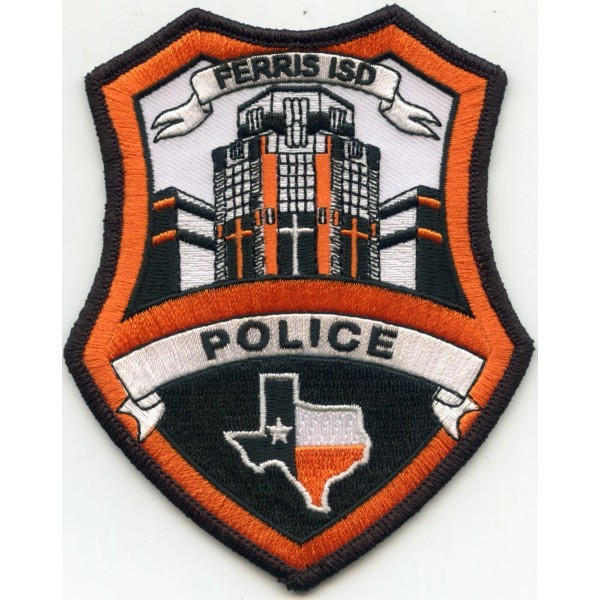 FERRIS Independent School District ISD TEXAS TX orange border POLICE
