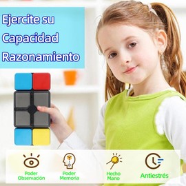 MITEGELO Flipslide Juego de Puzzle, Juego de Rompecabezas Cubo de Rubik, 4 Modos de Juego, diversión súper adictiva para Todas Las Edades, Niveles desafiantes, Entretenimiento para niños y Adultos.