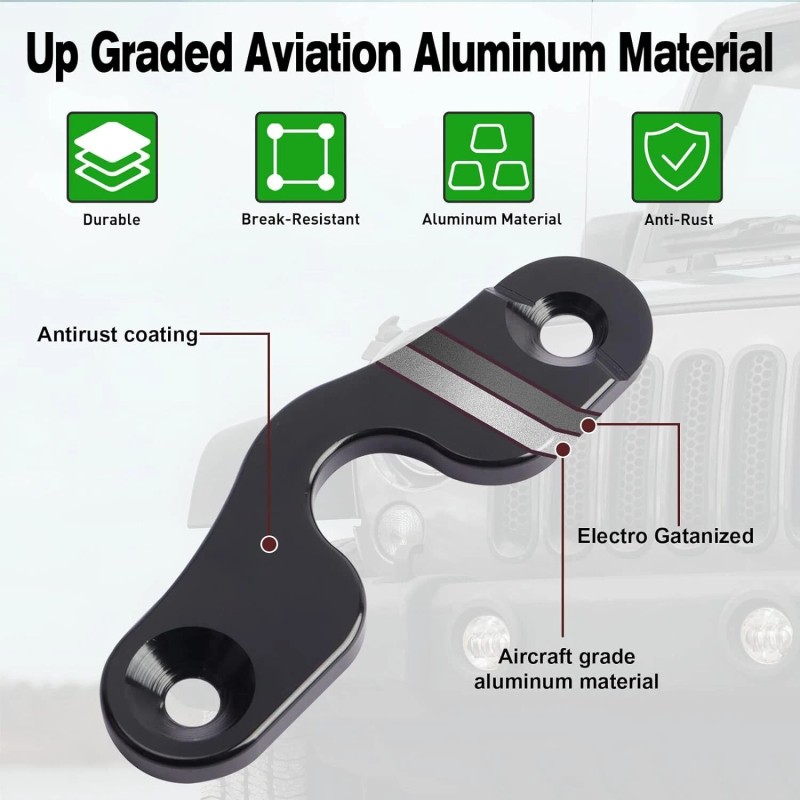 LIANGREN Set Sun Visor Clip Repair Kit Fit Jeep Wrangler
