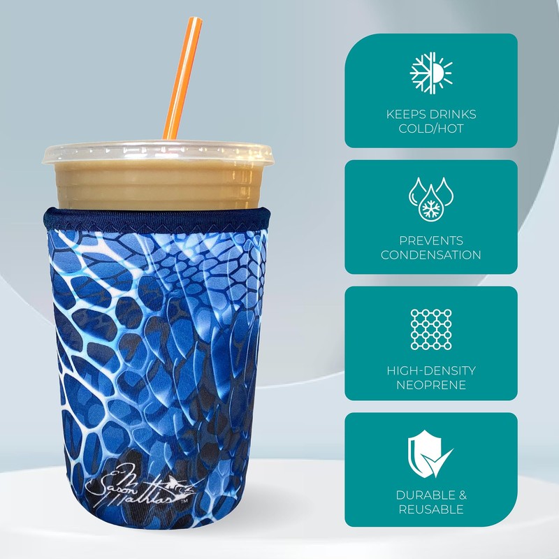 Koverz Iced Coffee Sleeve, Insulated Neoprene Cup Sleeve, Fits a