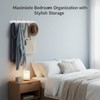4 Pack White Wall Mounted Coat Rack with 6 Hooks