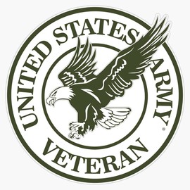 HOF Trading Us Army Veteran Vinyl Sticker Waterproof Decal Laptop Wall Window Bumper Sticker 5"