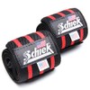 Schiek Wrist Wrap, 24 Inches, Free Weight Training Use, red