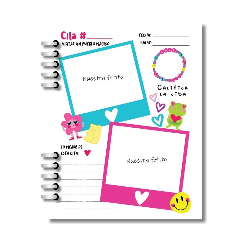 Cuaderno 100 Citas Pareja / Libro Citas / Agenda Citas/amor