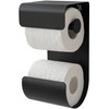 Sealskin Brix Toilet Roll Holder, Metal, Black, 11.6 x 25.5