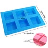 3 Packs 6 Cavidades Silicona Molde Pastel (Morado, Azul, Rosa),
