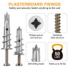 vsshe 80 PCS Heavy Duty Self Diamond Drywall Fixings, Metal