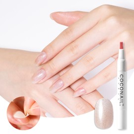 HEMA Free Removable Gel Nail Magnetic Nail Cat Eye Gel Self Nail Gel Nail Seal Peel Off Color Gel Nail Tip Anti-Allergy Glitter Easy Beginner Self Kit Set Base Magnet Top Pen Brush Stick COCONAIL B06