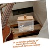 Alipis 2pcs Lidded Cotton Swab Box Cotton Pad Holder Dispenser