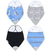Bazzle Baby Bandana Bib. Teething Bibs with Teether Attached for