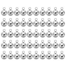 PATIKIL 100pcs Steel Bead Charm, 3mm Stainless Steel Ball Pendants Charm Metal Round Beads Small Bulk for Jewelry Making Bracelet Earrings, Silver Tone