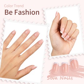 Square Press On Nails 32 Count Reusable french tip press on nails in 16 Sizes Durable Gel Manicure Kit with Accessories Perfect for Easy Stylish Nail Art at Home