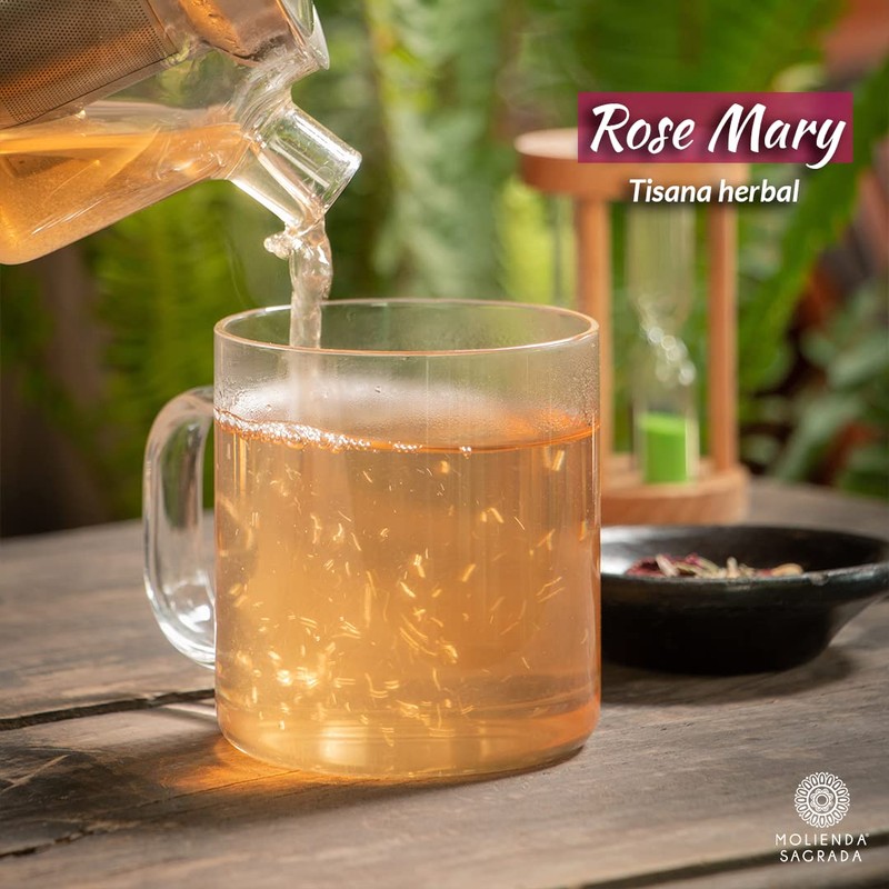 Molienda Sagrada Té Rose Mary, Infusión con pétalos de rosa,