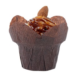 Restaurantware Daffodil Petal Baking Cups: Brown 6-oz Grease Proof Paper Baking Cup - Perfect for Muffins Cupcakes or Mini Snacks - Disposable and Recyclable - 200-CT