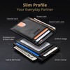 Buffway Slim Minimalist Front Pocket RFID Blocking Leather Wallets for