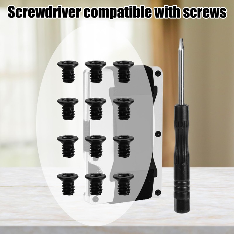 Wallet Elastic Band Replacement, Minimalist Wallet Repair Kit Including Screws