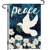 DLZDN Peace Pigeon Garden Flag Winter Dove Bird Garden Flag