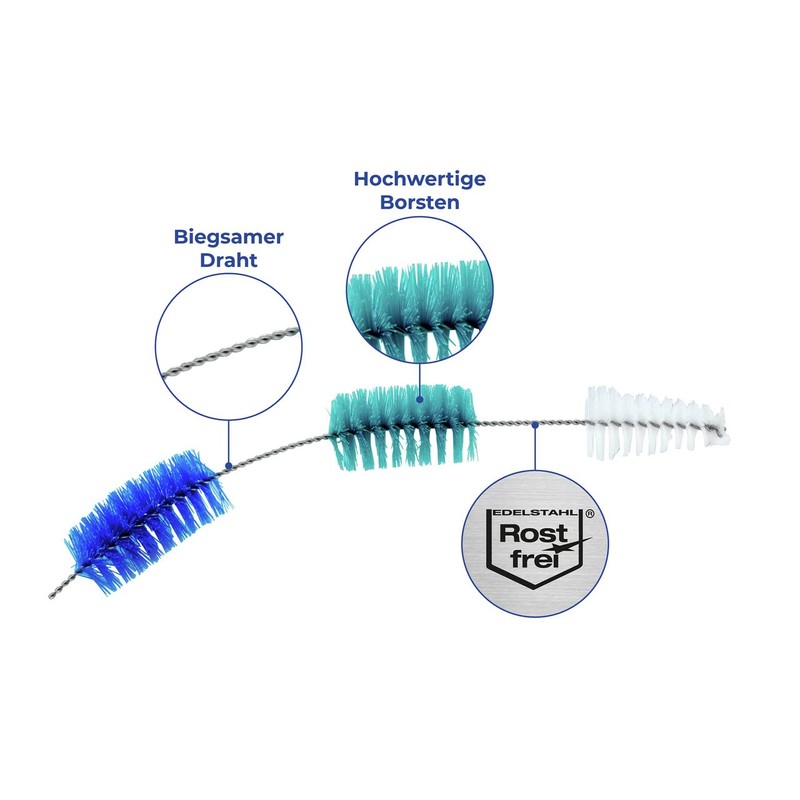 3 PHASEN ABFLUSSREINIGER WENKO GROB MITTEL FEIN ROSTFREIN EDELSTAHL NEU
