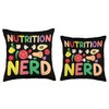 Nutrition Nerd Funny Healthy Food Science Gift Throw Pillow