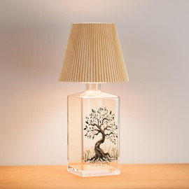 SOITIS Glass Large Urn for Human Ashes, Keepsake Big Urn for Ashes Memorial Decorative Urn - Cremation Funeral Urn with Light